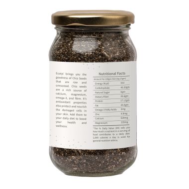 Ecotyl: Chia Seeds | Raw | Rich in Antioxidants & Fibre | 250g