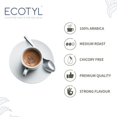 Ecotyl: Coffee Powder | 100% Arabica | Strong Flavour & Rich Aroma | 100g