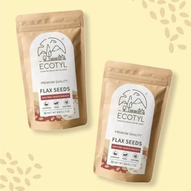 Ecotyl: Flax Seeds - Set of 2 | Unroasted | For Heart and Hair Health | 2 x 200g