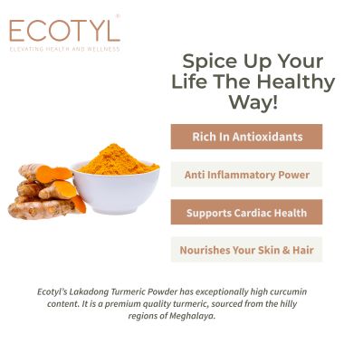 Ecotyl: Lakadong Turmeric Powder for Strong Immunity | High Curcumin | 200g