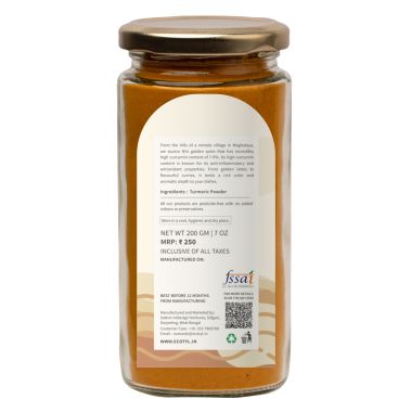 Ecotyl: Lakadong Turmeric Powder for Strong Immunity | High Curcumin | 200g