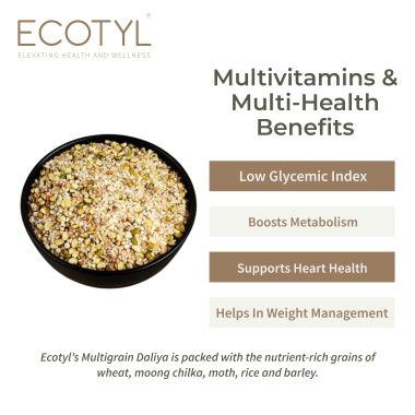Ecotyl: Multigrain Dalia | 5 Super Grains | Porridge | Easy to Make | 500g 