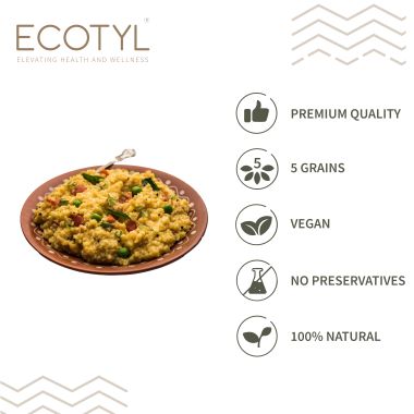 Ecotyl: Multigrain Dalia | 5 Super Grains | Porridge | Easy to Make | 500g 