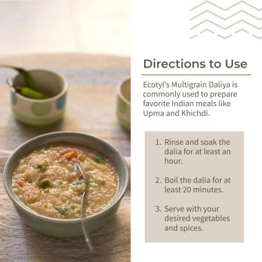 Ecotyl: Multigrain Dalia | 5 Super Grains | Porridge | Easy to Make | 500g 