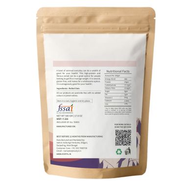 Ecotyl: Organic Rolled Oats - 500 gm
