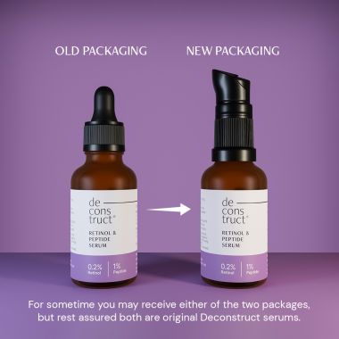 Deconstruct Skincare: Retinol & Peptide Serum- 0.2% Retinol + 1% Peptide - 30ml