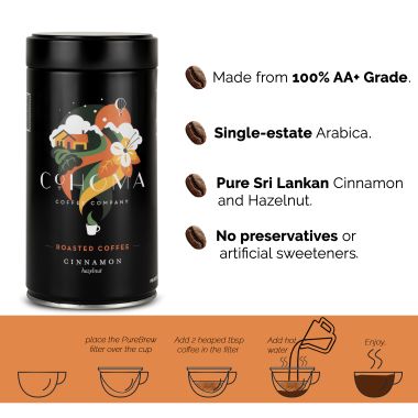 Cohoma Coffee: Natural Cinnamon Hazelnut - Roasted Coffee - 250g