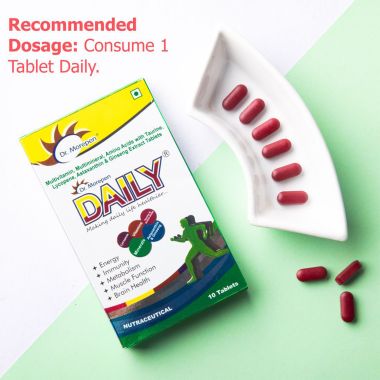 Dr. Morepen: Daily Multivitamin Tablets for Women & Men, Multivitamins & Minerals Supplement - 10 Veg Tablets Pack of 3