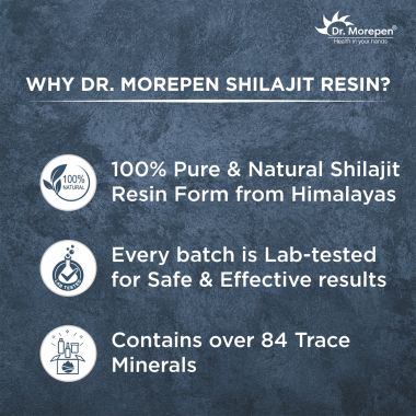 Dr. Morepen: Natural & Pure Shilajit Resin, Ayurvedic Energy Booster & Stamina Enhancer - 15gm Pack of 2