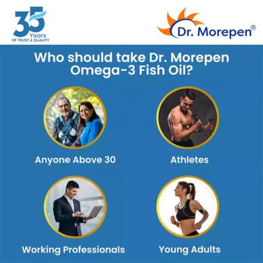 Dr. Morepen: Multivitamins for Women with Calcium & Herbal Extracts for Energy & Immunity Boost - 60 Veg Tablets and Omega 3 Deep Sea Fish Oil Triple Strength for Healthy Heart, Brain & Joints, 1250mg with 900mg DHA & EPA - 60 Softgels