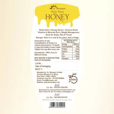 Dr. Morepen: Natural & Pure Multi Flora Honey NMR Tested - 250gm