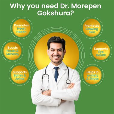 Dr. Morepen: Gokshura Tablets for Men - 60 Veg Tablets Pack of 2