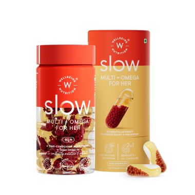 Wellbeing Nutrition: Slow Multi + Omega for Her Multivitamin capsule for...