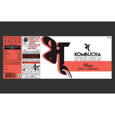 Bhu: Fermented Green Tea - Warm: Apple & Cinnamon 250ml (Pack of 1)