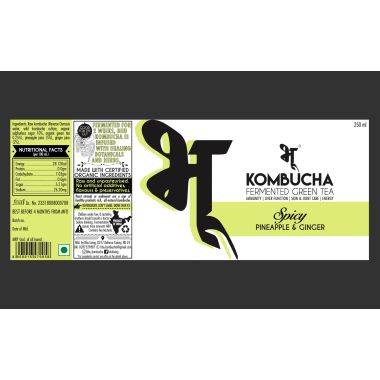 Bhu: Fermented Green Tea - Spicy: Pineapple & Ginger 250ml (Pack of 1)