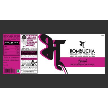 Bhu: Fermented Green Tea - Spark: Rhododendron & Basil 250ml (Pack of 1)