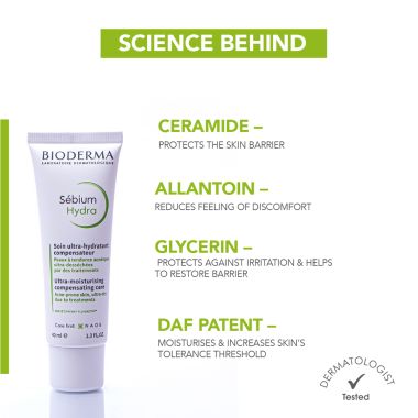 Bioderma: Sebium Hydra Ultra-moisturising Cream Very Dry Acne-Prone Skin, 40ml
