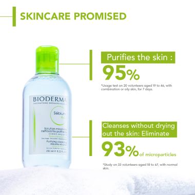 Bioderma: Bioderma Sébium H2O Purifying Micellar Cleansing Water and Makeup Removing Solution for Combination to Oily Skin 250 ml