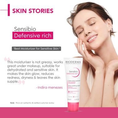 Bioderma: Sensibio Defensive Rich Active Soothing Cream Hydration/Moisturisation 12h Nutrition, 40ml