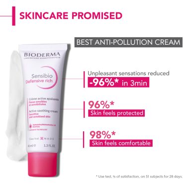 Bioderma: Sensibio Defensive Rich Active Soothing Cream Hydration/Moisturisation 12h Nutrition, 40ml