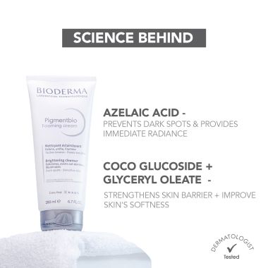 Bioderma: Pigmentbio Foaming Cream Brightening Exfoliating Cleanser For Face, 200 ml