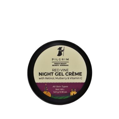 Pilgrim: Mini- Red Vine Night Gel Crème With Retinol, Mulberry & Vit. C ( 5 Gm ) ( Mini / Small Pack / Sample )