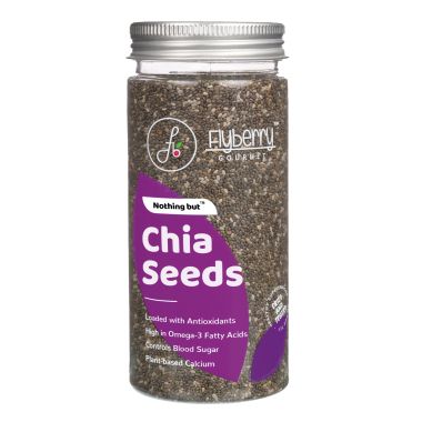 Flyberry Gourmet: Chia Seeds, 180g | High in Fiber | Helps with Heart Health