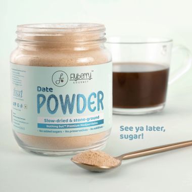Flyberry Gourmet: Medjoul Date Powder, 180g | 100% Natural Sweetner | Vegan & Keto