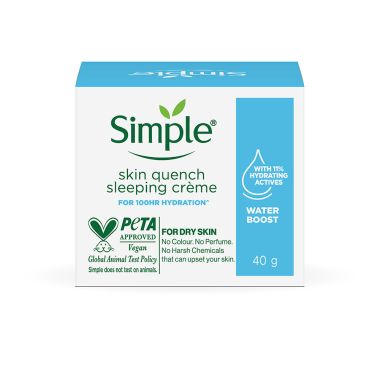 Simple: Simple Water Boost Skin Quench Sleeping Creme, 40 g