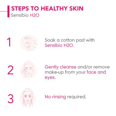 Bioderma: Sensibio H2O Daily Soothing Cleanser, Make up Pollution & Impurities Remover Face Eyes Sensitive skin, 250ml