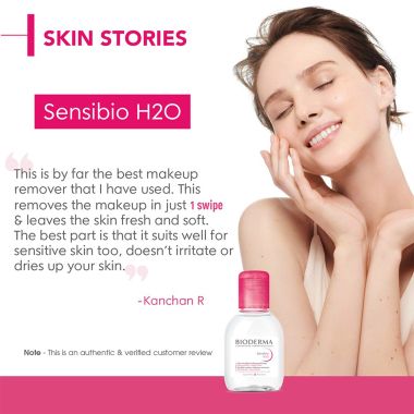Bioderma: Sensibio H2O Daily Soothing Cleanser, Make up Pollution & Impurities Remover Face Eyes Sensitive skin, 100ml
