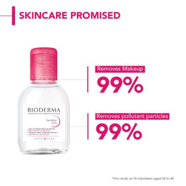 Bioderma: Sensibio H2O Daily Soothing Cleanser, Make up Pollution & Impurities Remover Face Eyes Sensitive skin, 100ml