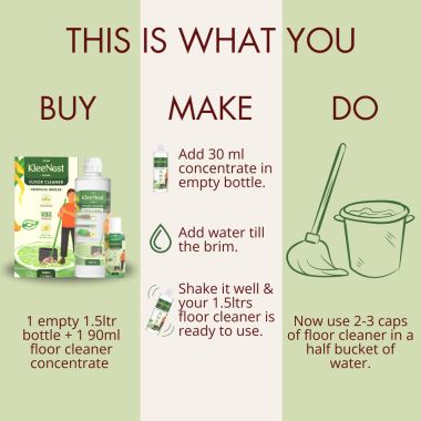 Kleenest: Tropical Breeze Floor Cleaner liquid concentrate Starter Kit - 1.5L