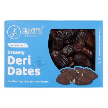 Flyberry Gourmet: Deri Dates (Khajoor/Khajur), 200g | 100% Natural | Rich in Calcium, Iron and Potassium | Instant Energy