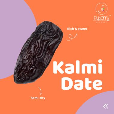 Flyberry Gourmet: Kalmi Dates (Khajoor/Khajur), 400g | 100% Natural | Rich in Calcium, Iron and Potassium | Instant Energy