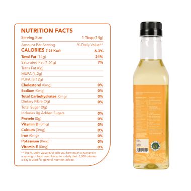 anveshan: Wood Cold Pressed Sunflower Cooking Oil - 500ml