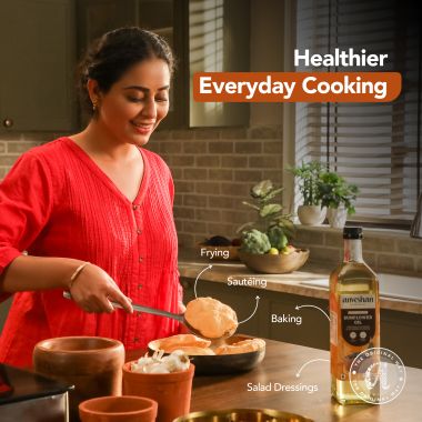 anveshan: Wood Cold Pressed Sunflower Cooking Oil - 500ml