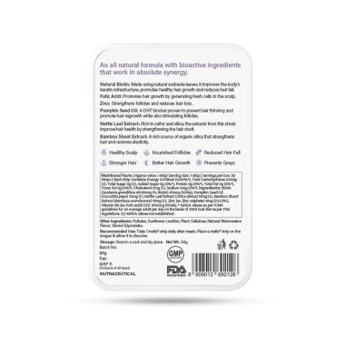 Wellbeing Nutrition: Healthy Hair Melts - 30 Oral Strips - Pack of 2