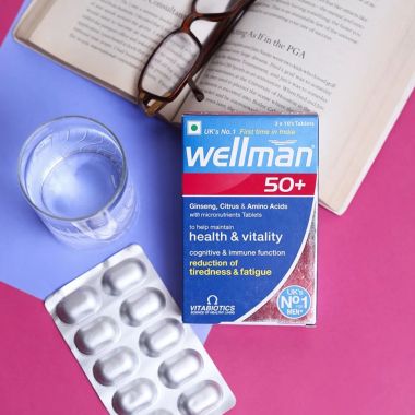 Wellman: 50+ Multivitamin Tablets For Men |Vegetarian 30 Tablets