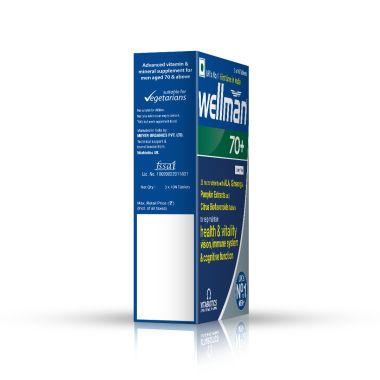 Wellman: 70+ Multivitamin Tablets For Men | Gluten Free Vegetarian 30 Tablets