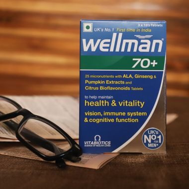 Wellman: 70+ Multivitamin Tablets For Men | Gluten Free Vegetarian 30 Tablets