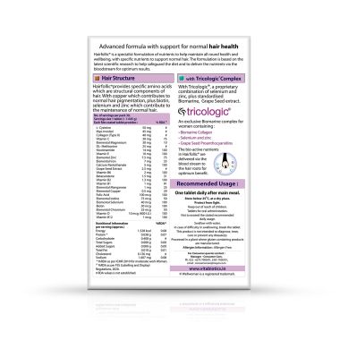 Wellwoman: Hairfollic Supplements With Advanced Hair Nutrition Formula For Women|Nonvegetarian 30 Tablets