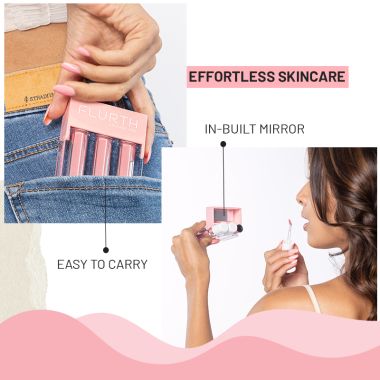 Flurth: 3-in-1 Korean Lip Moisturizing Trio - Day  I Vegan & Clean Ingredients I Lip Balm, Tinted Lip Balm & Lip Oil