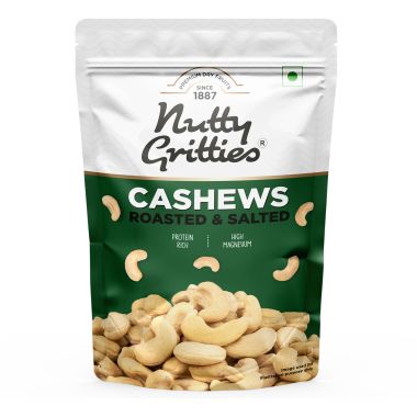 Nutty Gritties: Roasted Cashews, Lightly Salted and Dry Roasted Healthy Snack - 200g