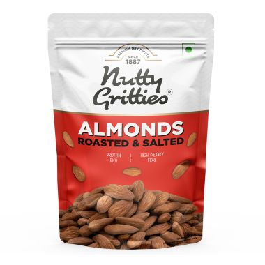 Nutty Gritties: California Roasted Almonds, Lightly Salted and Dry Roasted - 200g
