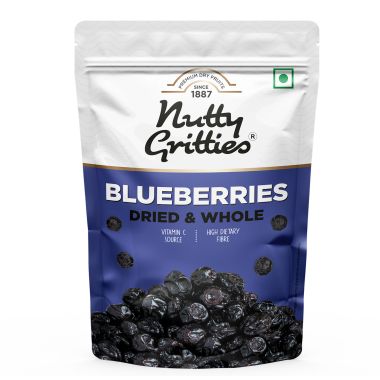 Nutty Gritties: Blueberries Dried & Whole Healthy Snack - 150g