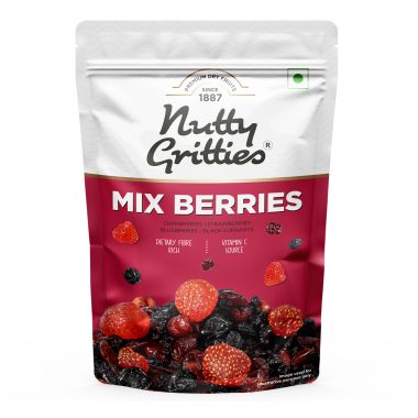 Nutty Gritties: Mix Berries - Dried Cranberries, Blueberries, Strawberries, Black Currants - 200g