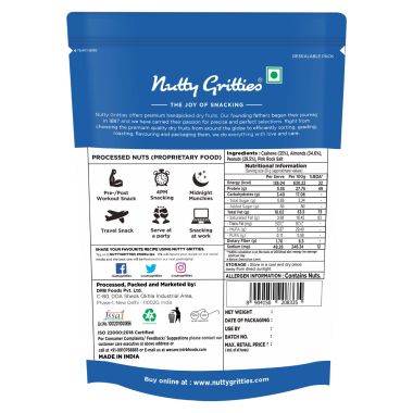 Nutty Gritties: 4PM Nut Mix, Dry-Roasted with Himalayan Pink Salt - 400g (2 Pack of 200g each)