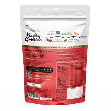 Nutty Gritties: Mom's Superfood Mix, Roasted Seeds, Berries and Nuts Mix - 200g