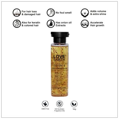 Love Earth: 10 In 1 Hair Growth Oil Yellow